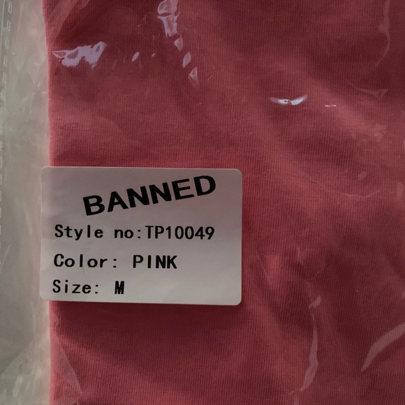 Banned Retro Pink Keyhole Mandarin Collar in Pink - Picture 3 of 4